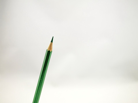 彩铅 彩色铅笔 一支 斜 深绿