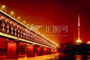 桥河夜景