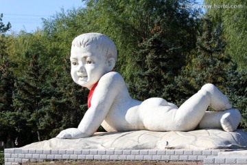 雕塑 儿童