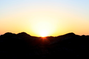 大山日落