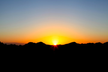 大山日落