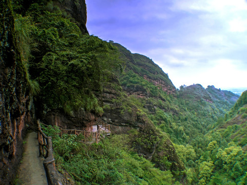 金华九峰山 九峰栈道 全景