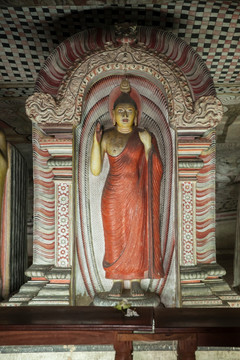 斯里兰卡之丹布拉石窟寺佛像