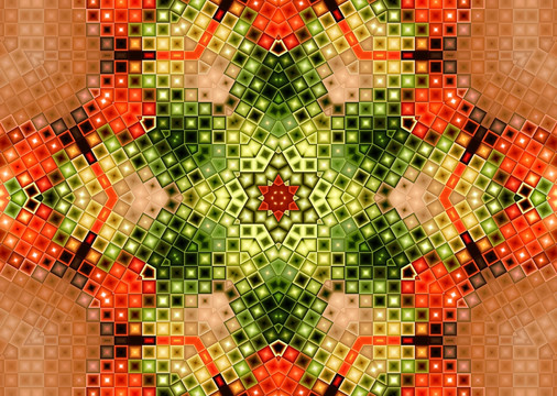 时尚马赛克拼接花纹