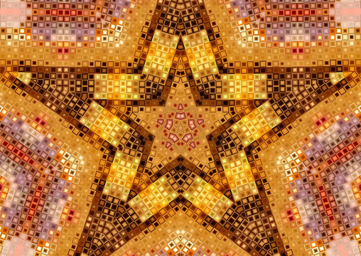金色马赛克背景图案