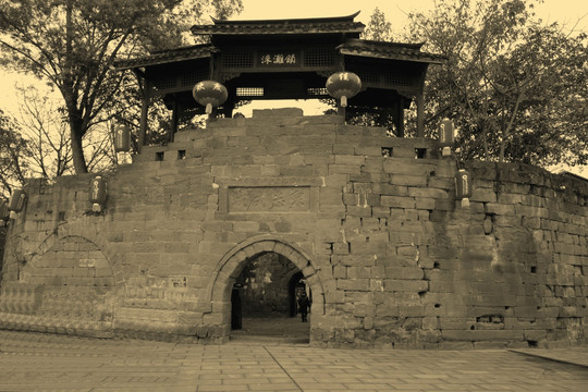 重庆涞滩古镇 瓮城大门