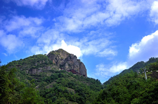 建德大慈岩 景区索道 全景