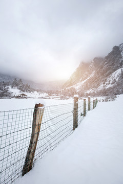 雪中雨崩村