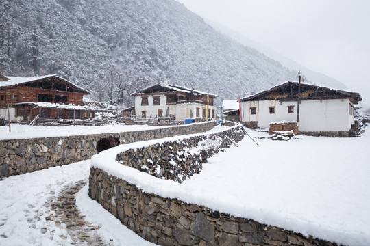 雪中雨崩村