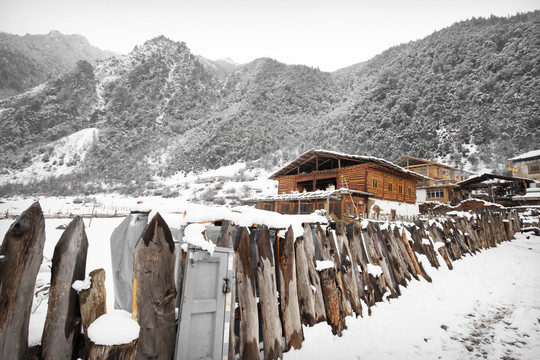 雪中雨崩