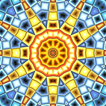 3D立体马赛克拼花图案