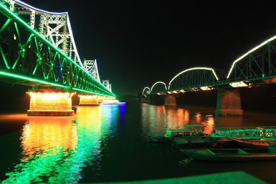 鸭绿江大桥夜景