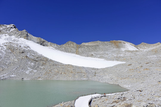 达古冰川雪峰湖泊TIF图