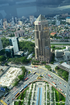 从石油双塔俯瞰吉隆坡