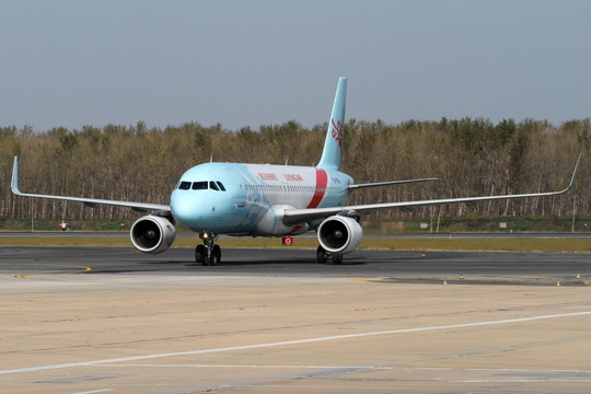 长龙航空客机地面滑行