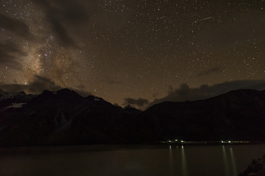 秋季银河 流星