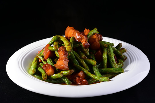 红烧肉炒豆角