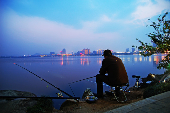 钓鱼 瓜渚湖