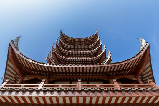 中式古塔建筑飞檐