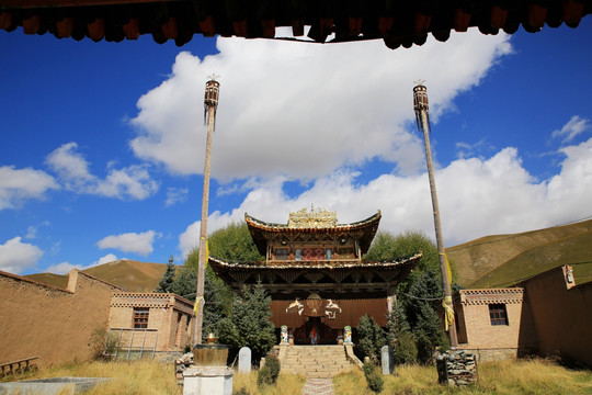 阿柔大寺 佛寺 门 祁连 寺院