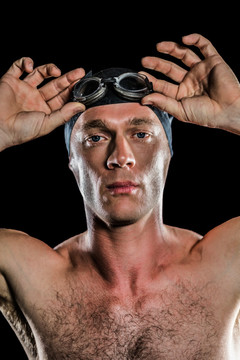 游泳运动员的肖像