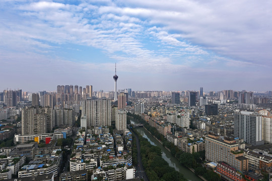 成都电视塔 府南河全景