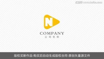 N字 视频 传媒 播放logo