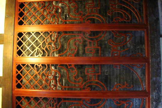 屏风 围挡 雕刻花纹 中式家具