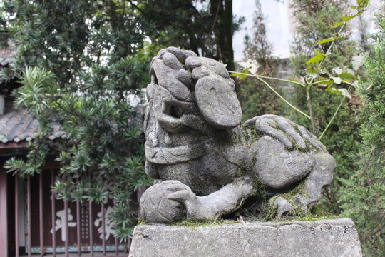 雕刻 石狮子 石狮 石像 小狮