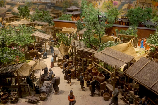 古代成都模型 繁华商业集市