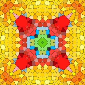 染色玻璃花纹
