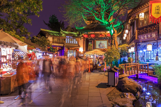 成都锦里夜景