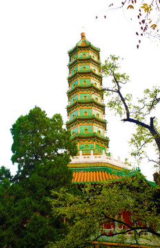 北京香山昭庙琉璃宝塔