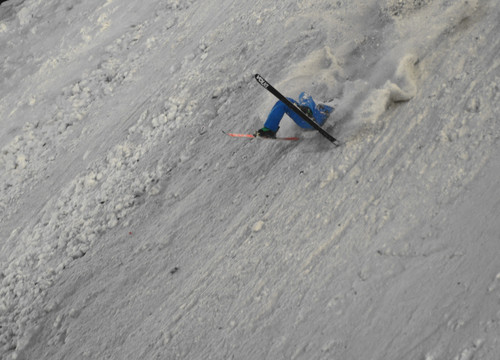 高台滑雪失误