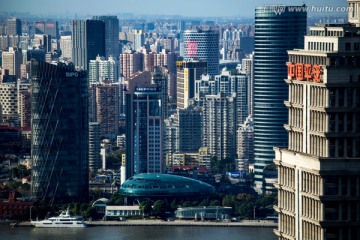 上海黄浦江岸都市建筑群