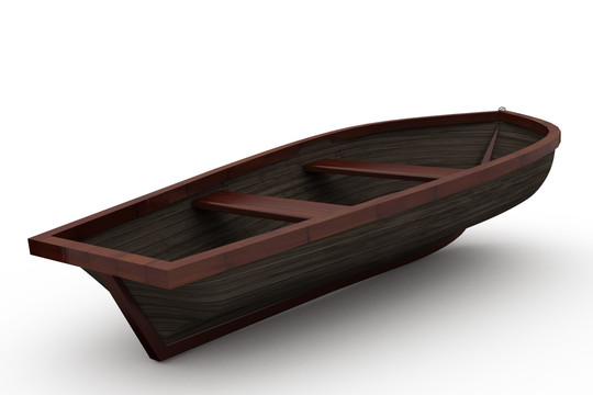 棕色木船
