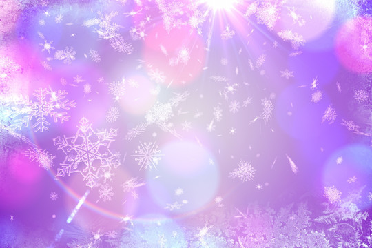 紫色雪花图案设计
