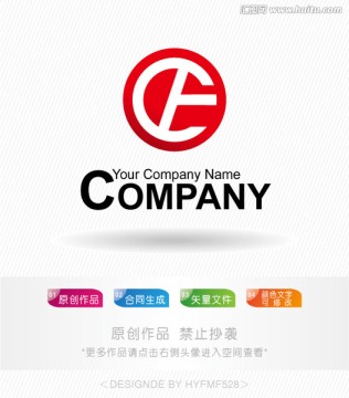 CF字母logo 标志设计