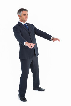 做手势的商务男人