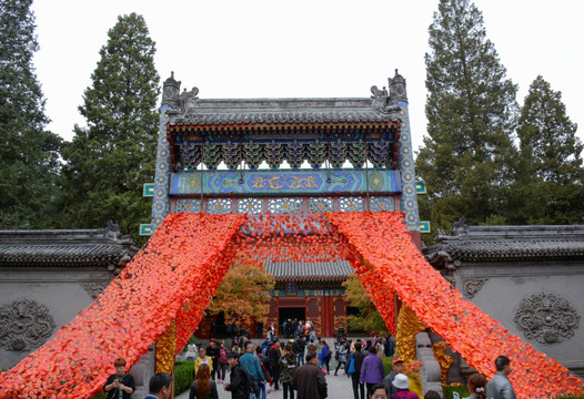 北京香山观光游客