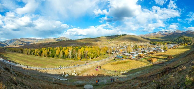 西北第村白哈巴全景图