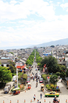 大理古城俯拍全景