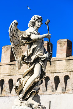 意大利圣天使堡天使雕塑