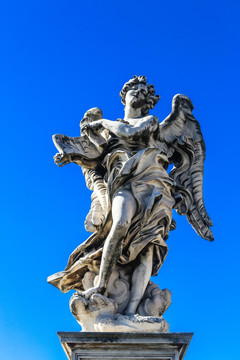意大利罗马圣天使堡天使雕像