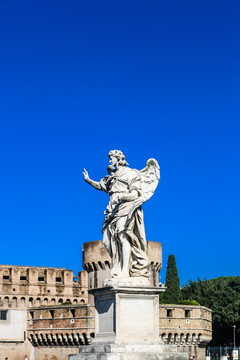 意大利罗马天使堡天使雕塑