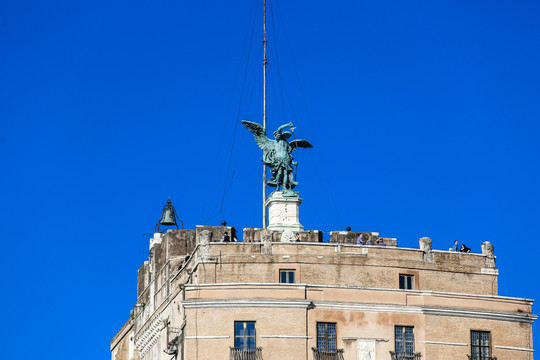 意大利罗马圣天使堡天使雕塑