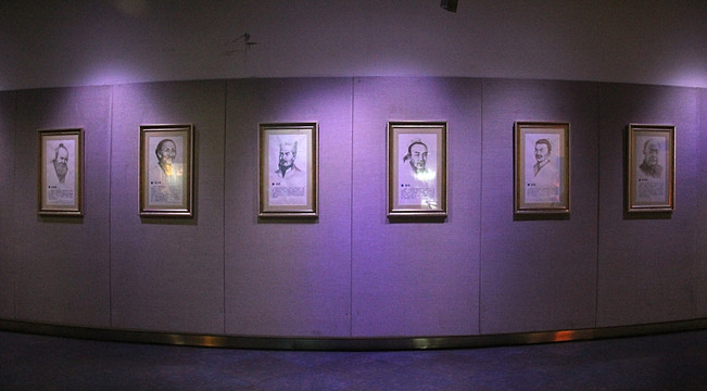 陕西 科技展厅 展览 名人画像