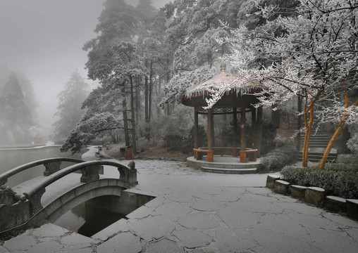 庐山雪景