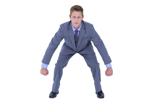 摆姿势的商务男人