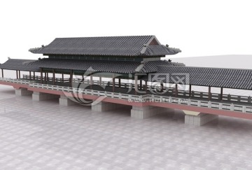 传统廊桥模型设计